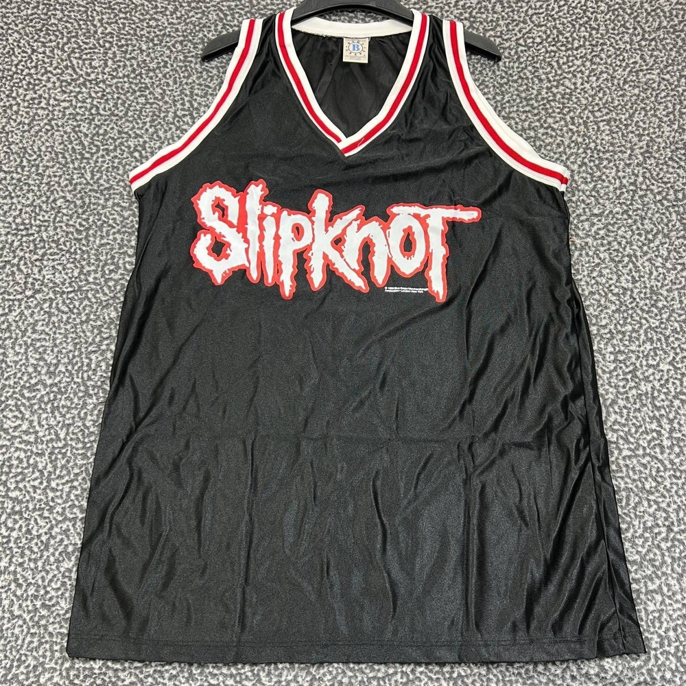 Vintage Slipknot Jersey‎ Shirt Men XXL Black Blue Grape Sleeveless Deadstock New